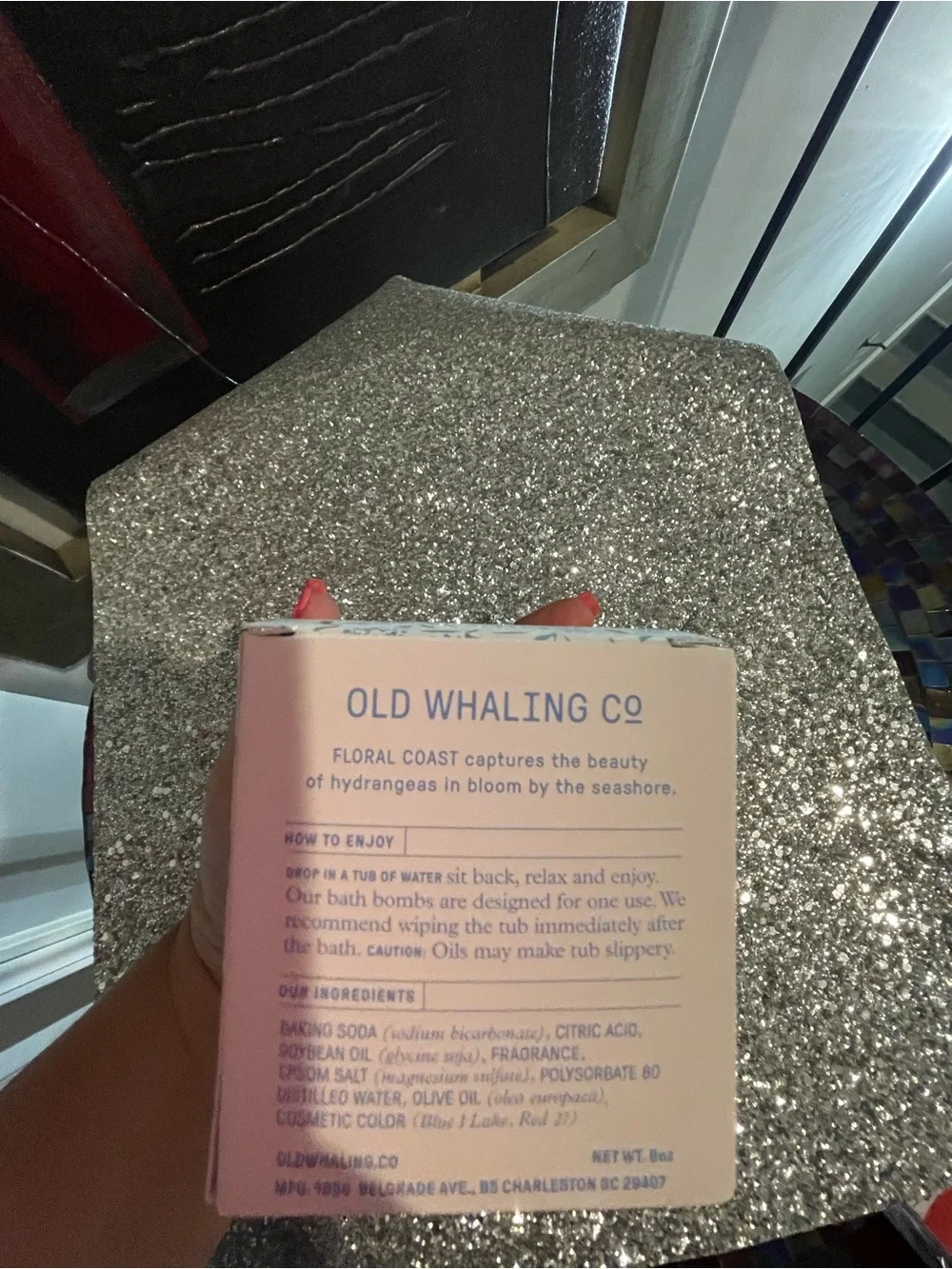 Old Whaling Co Floral Coast Bath Bomb - Pink & Blue